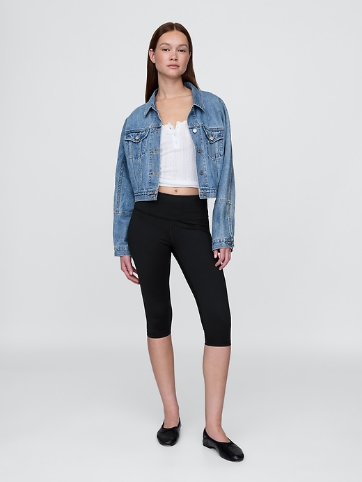 Image number 1 showing, GapFit High Rise Power Cropped Leggings