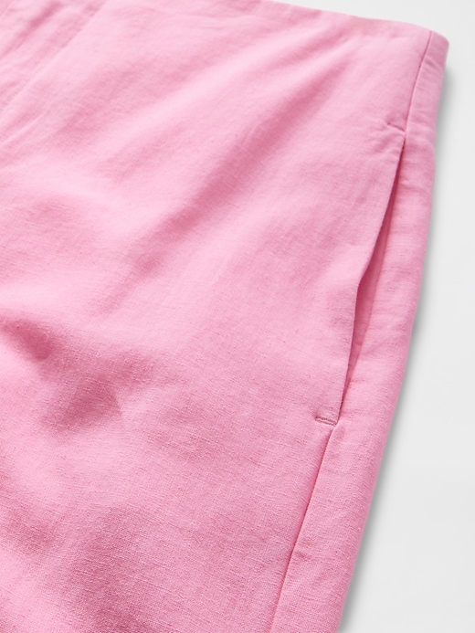 Image number 8 showing, Linen-Blend Relaxed Straight Ankle Pants