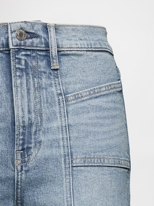 Image number 6 showing, High Rise Stride Wide-Leg Ankle Jeans