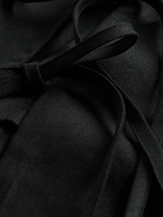 Image number 5 showing, Linen-Blend Cropped Tie-Front Vest