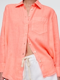 View large product image 59 of 62. 100% Linen Oversized Shirt