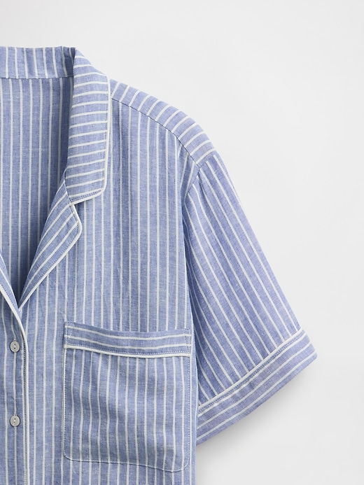 Image number 5 showing, Linen-Blend PJ Shirt