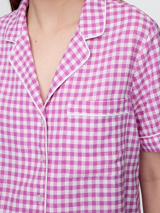 Image number 5 showing, Linen-Blend PJ Shirt
