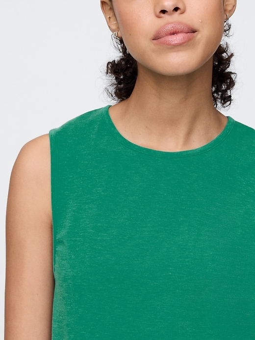 Image number 5 showing, GapFit Breathe Cropped Muscle Tank Top