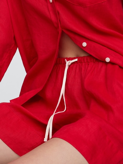 Image number 7 showing, 100% Linen Easy Shorts