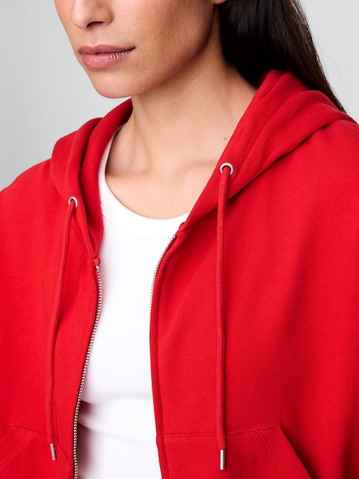 Image number 5 showing, Heavyweight French Terry Oversized Zip Wedge Hoodie