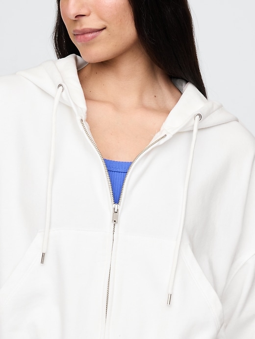 Image number 5 showing, Heavyweight French Terry Oversized Zip Wedge Hoodie
