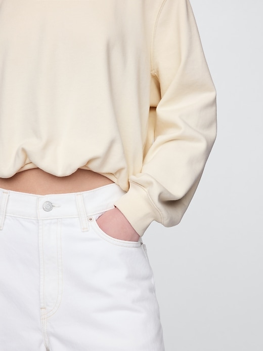 Image number 5 showing, Heavyweight French Terry Bubble-Hem Sweatshirt