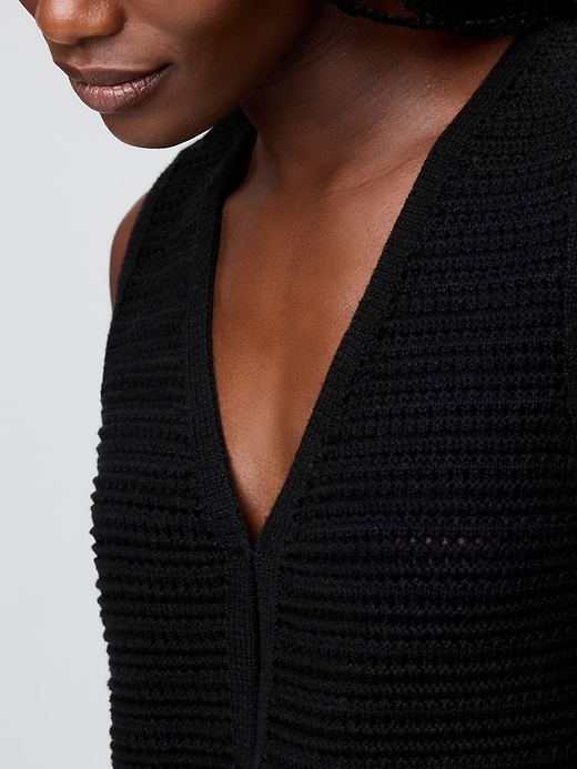 Image number 5 showing, 100% Cotton Crochet Hook-Front Vest