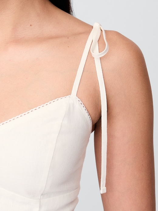 Image number 5 showing, Linen-Blend Tie-Strap Cami