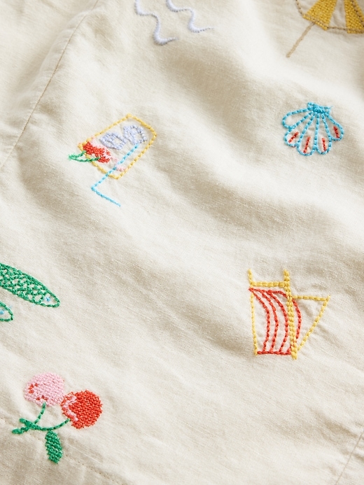 Image number 5 showing, Linen-Blend Cropped Top