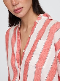 View large product image 17 of 62. 100% Linen Oversized Shirt