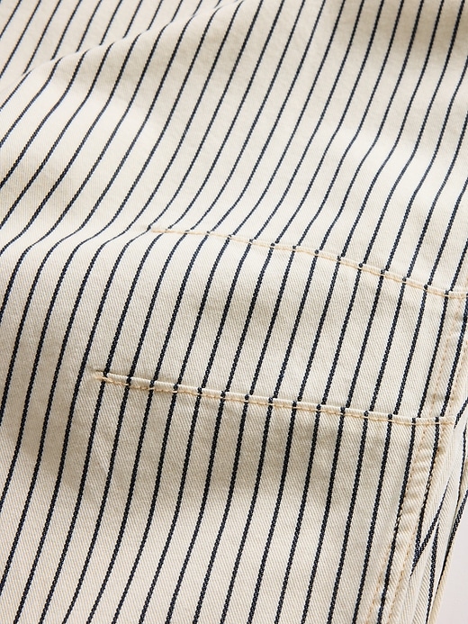 Image number 6 showing, High Rise Denim Stripe Horseshoe Jeans