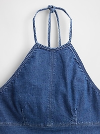 Denim Halter Mini Dress