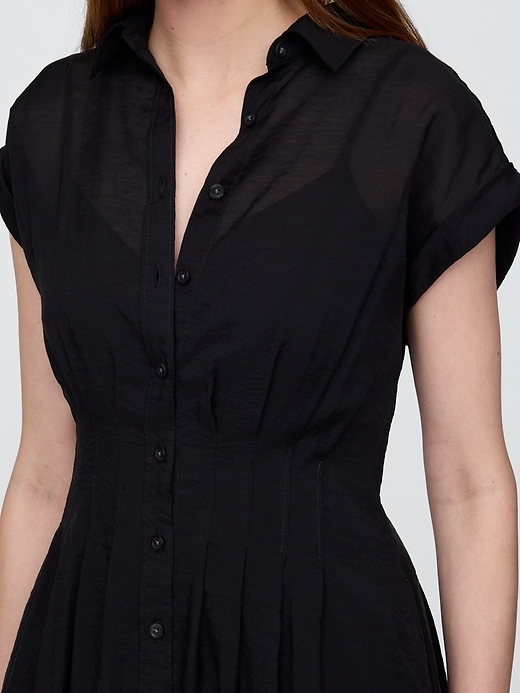 Image number 5 showing, Sheer Midi Shirtdress