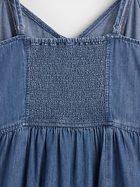 Denim Seamed Maxi Dress