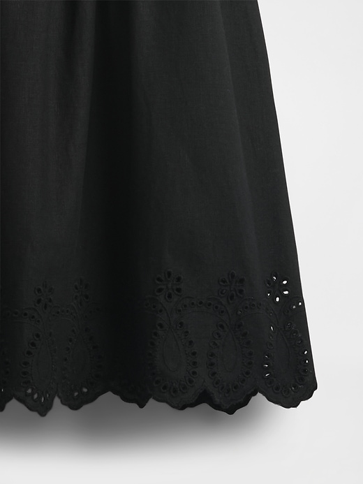 Image number 5 showing, Linen-Blend Smocked Mini Dress
