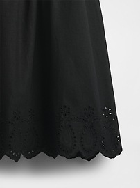 Linen-Blend Smocked Mini Dress