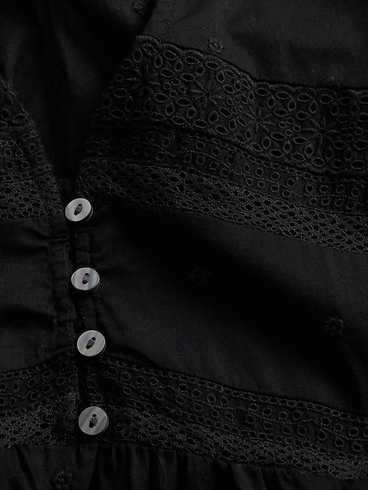 Image number 5 showing, Flutter-Sleeve Eyelet Mini Dress