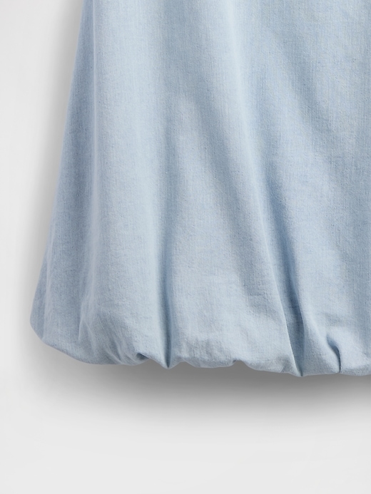 Image number 5 showing, Denim Bubble Mini Dress