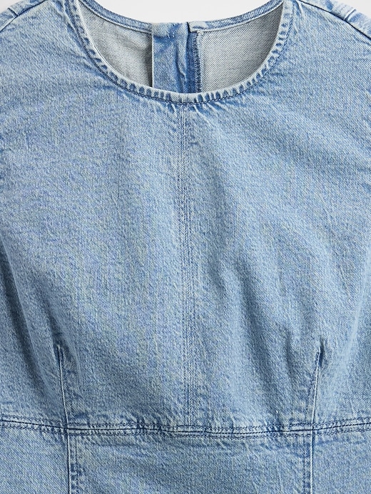 Image number 5 showing, Denim Mini Shift Dress