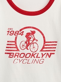 Cotton Jersey Graphic Shrunken T-Shirt