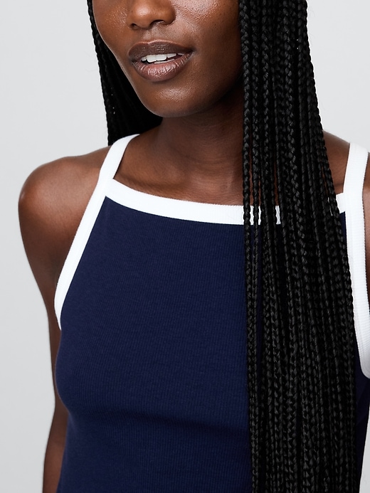 Image number 5 showing, Modern Apron-Neck Cropped Tank Top