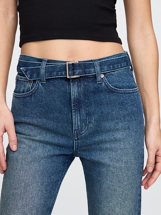 Image number 6 showing, High Rise Belted '90s Straight Jeans