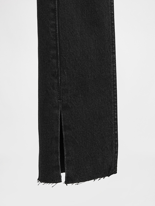 Image number 6 showing, High Rise Split-Hem '90s Straight Jeans