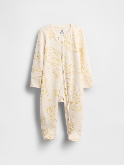 Image number 1 showing, Baby First Favorites Organic Cotton Footed One-Piece