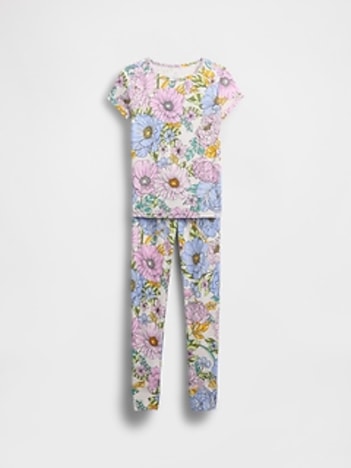 Kids Organic Brushed Cotton Floral PJ Set