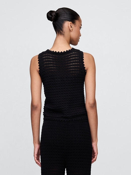 Image number 3 showing, 100% Cotton Crochet Tank Top