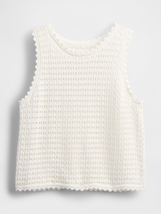 Image number 5 showing, 100% Cotton Crochet Tank Top