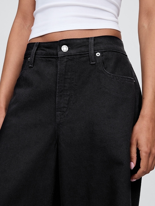 Image number 6 showing, Curvy Mid Rise UltraSoft Baggy Jeans