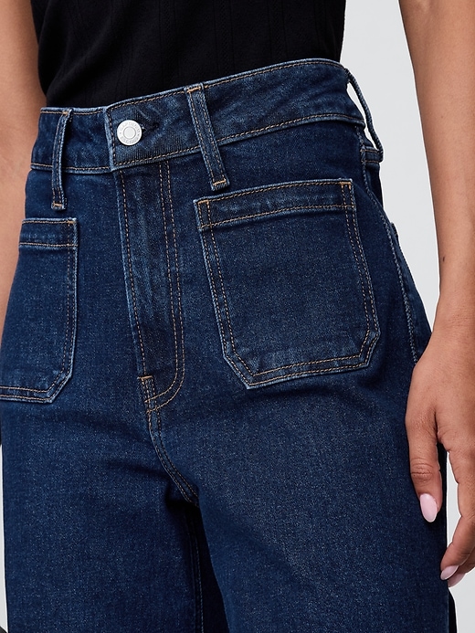 Image number 8 showing, Curvy High Rise Stride Wide-Leg Ankle Jeans
