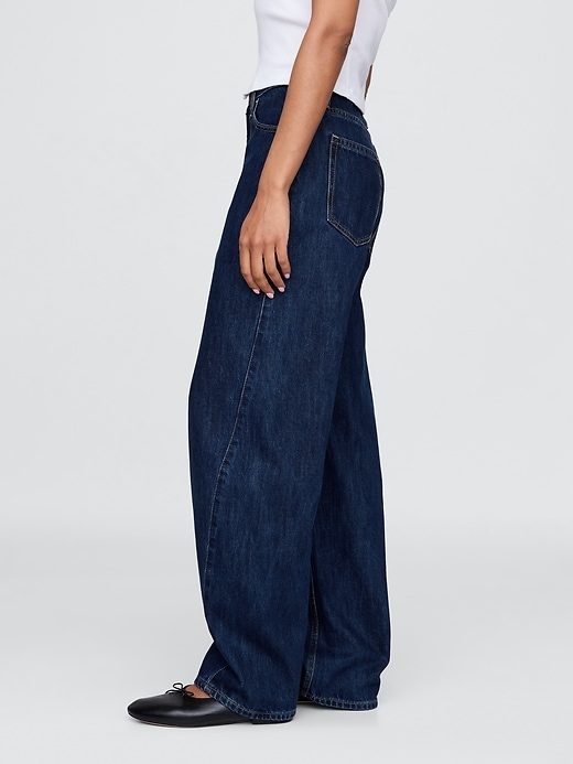 Image number 3 showing, Curvy High Rise Barrel Jeans