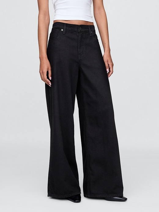 Image number 2 showing, Curvy Mid Rise UltraSoft Baggy Jeans