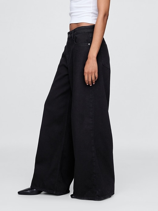 Image number 3 showing, Curvy Mid Rise UltraSoft Baggy Jeans