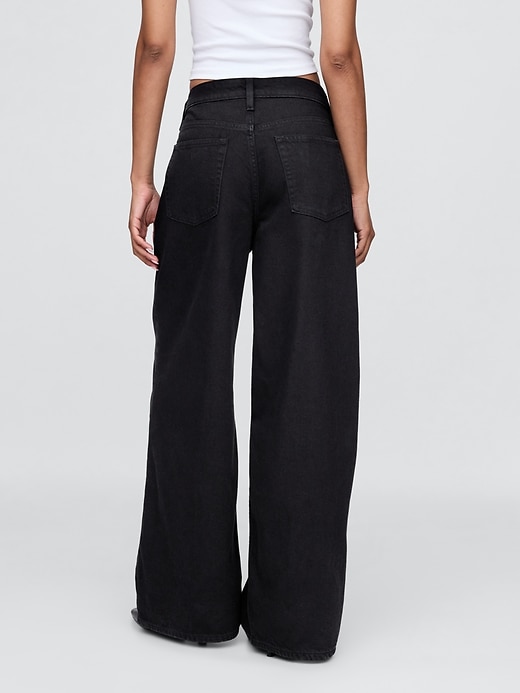 Image number 4 showing, Curvy Mid Rise UltraSoft Baggy Jeans