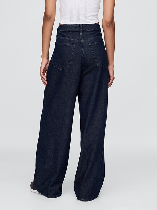 Image number 4 showing, Curvy Mid Rise UltraSoft Baggy Jeans