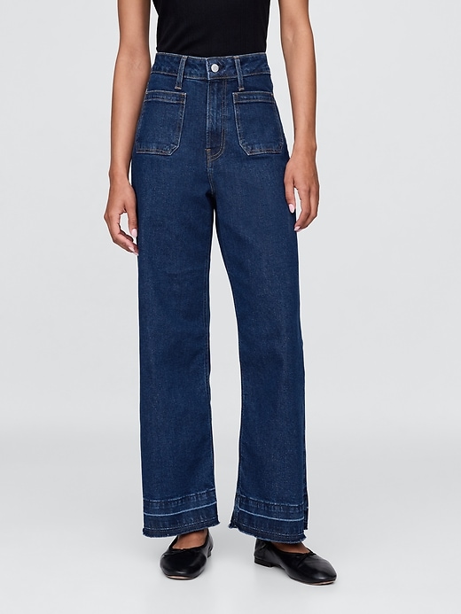Image number 2 showing, Curvy High Rise Stride Wide-Leg Ankle Jeans