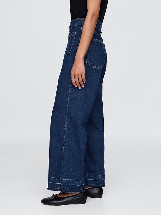 Image number 3 showing, Curvy High Rise Stride Wide-Leg Ankle Jeans