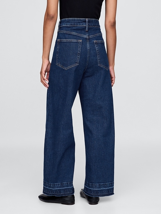 Image number 4 showing, Curvy High Rise Stride Wide-Leg Ankle Jeans