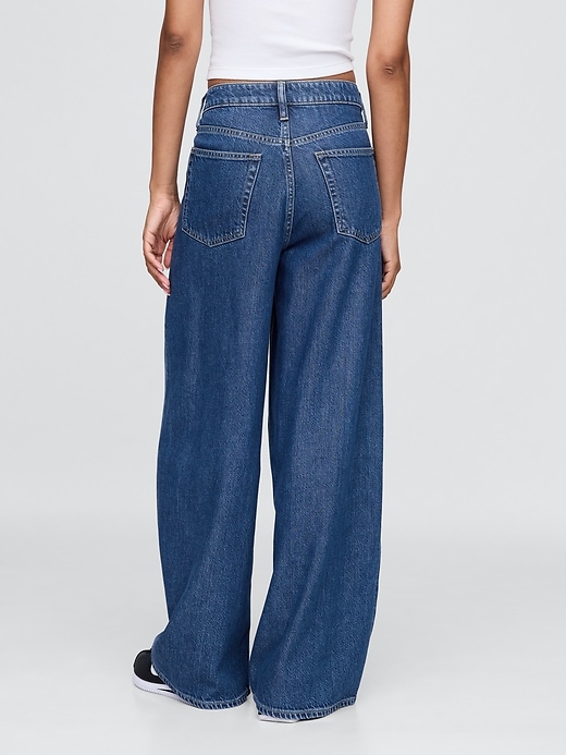Image number 4 showing, Curvy Mid Rise UltraSoft Baggy Jeans