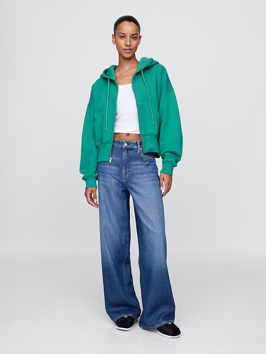 Image number 1 showing, Curvy Mid Rise UltraSoft Baggy Jeans