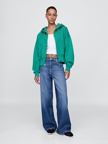Curvy Mid Rise UltraSoft Baggy Jeans