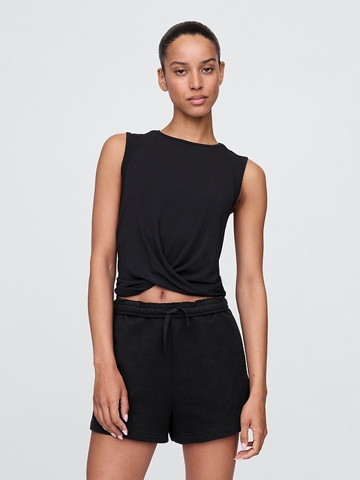 Image number 1 showing, GapFit Breathe Twist-Front Tank Top