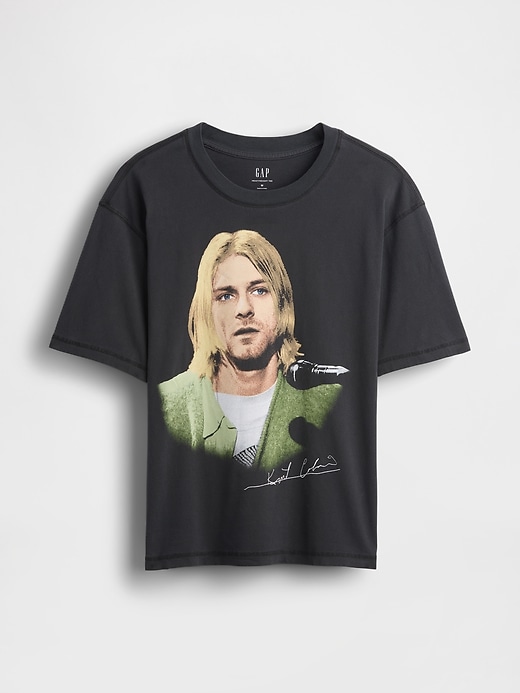 Image number 5 showing, Kurt Cobain Relaxed Crop Graphic T-Shirt