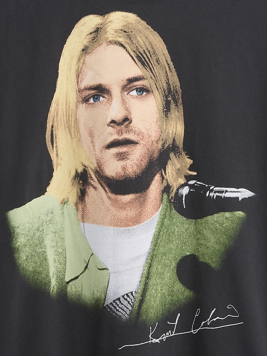 Image number 4 showing, Kurt Cobain Relaxed Crop Graphic T-Shirt