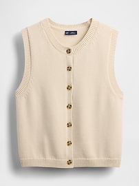 Cropped Cardigan Sweater Vest